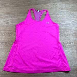 Under Armour HeatGear Racerback Tank Top Pink Women’s Small Athletic Workout